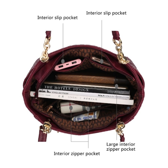 Allison Signature Tote Bag and Wallet Set from the MKF Collection by Mia K. - Picture 3 of 11